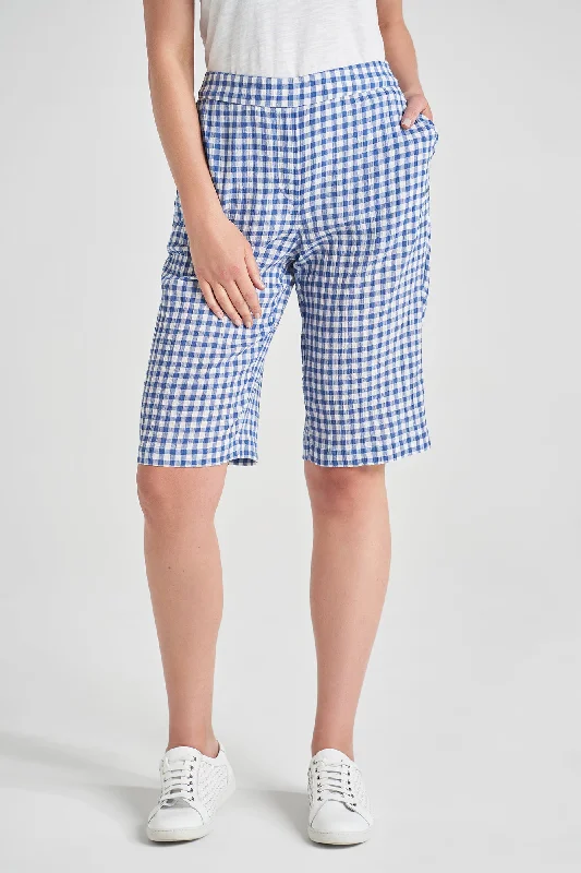 Get the Best for Less!Cotton Gingham Short - Blue Gingham