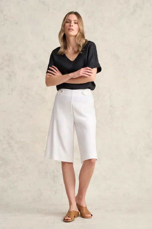 Your Favorite Sale is Back!Waist Tab Linen Short - White