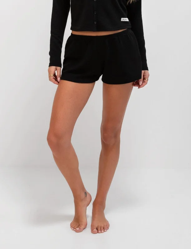 Don't Miss Out!Soft Waffle Shorts - Black