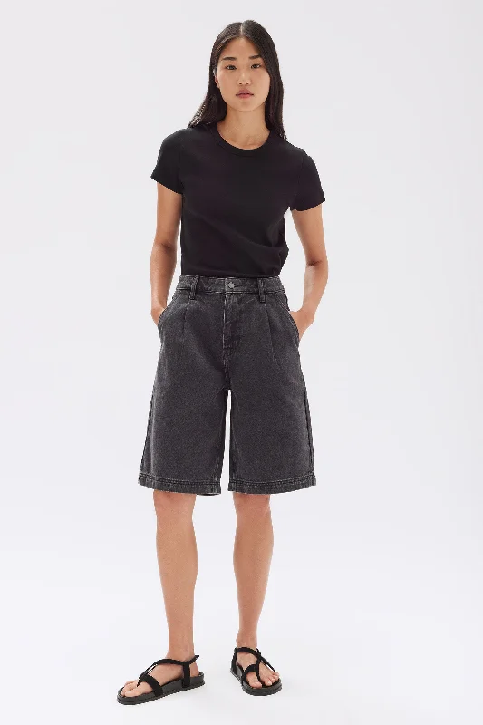 Get More for Less!Slack Pleat Denim Short