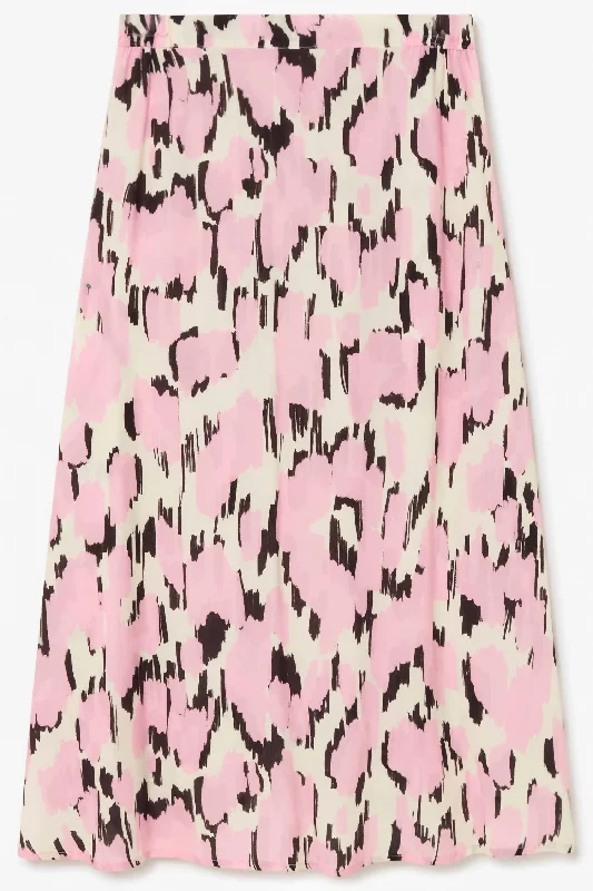 Abstract Skirt In 7157 Pink