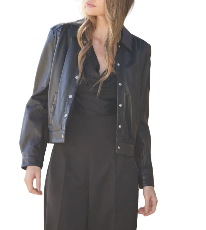 Chiyenne Rf Leather Jacket In Black