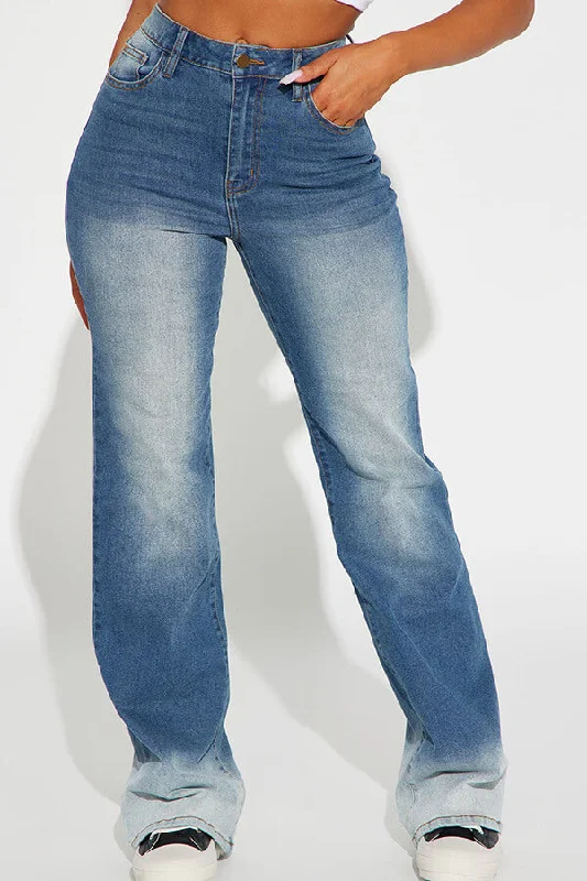 Gradient Feminine Micro Flared Jeans