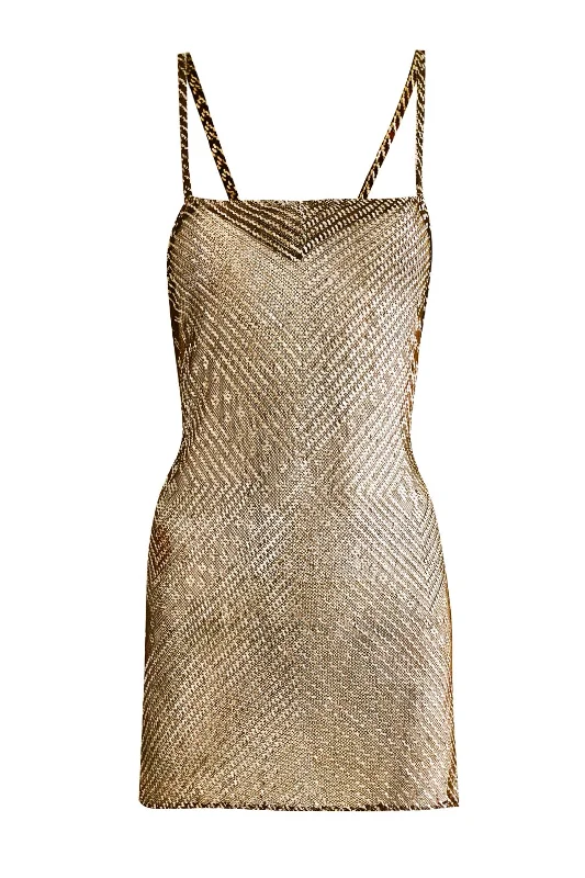 1920's Egyptian Olive Green Mini Dress