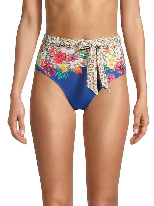 Fae High Waist Tie Up Bottom In Multi