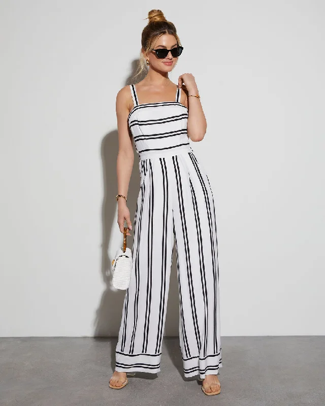 Gradey Striped Wide Leg Jumpsuit