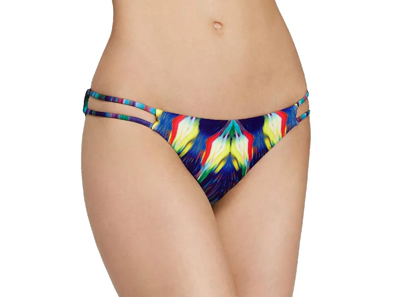 Women's Girl On Fire Strappy Bikini Bottom Swimsuit In Multicolor