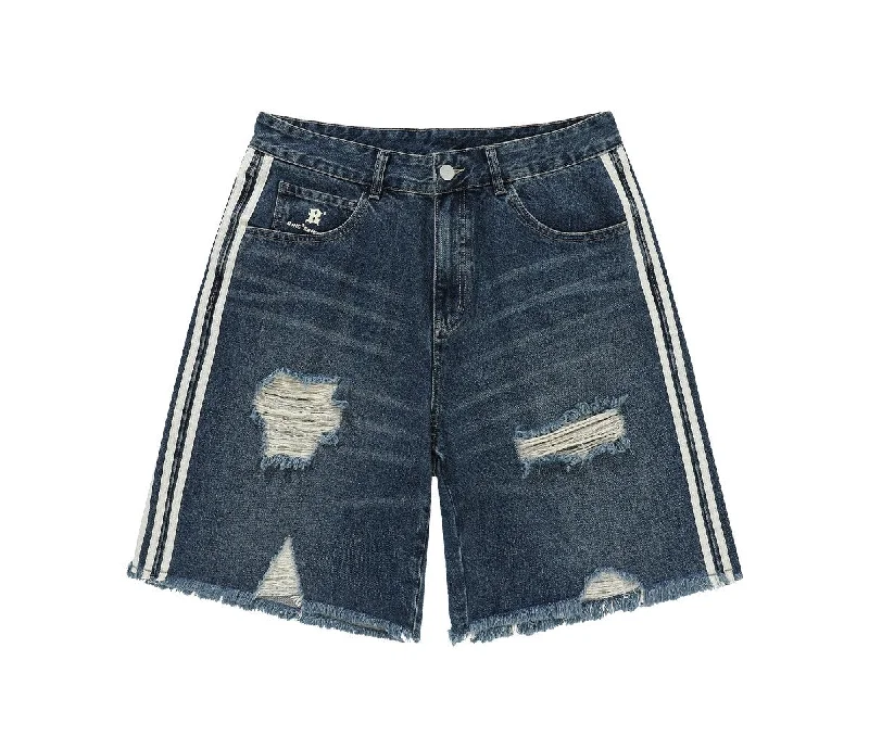 BJHG Striped Denim Shorts