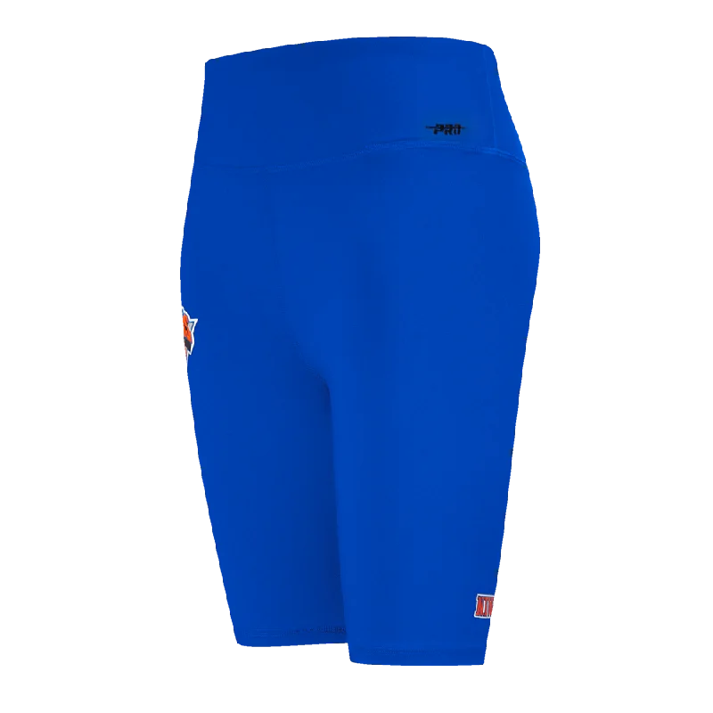 NBA NEW YORK KNICKS CLASSIC WOMEN'S CTN BIKE SHORT (ROYAL BLUE)