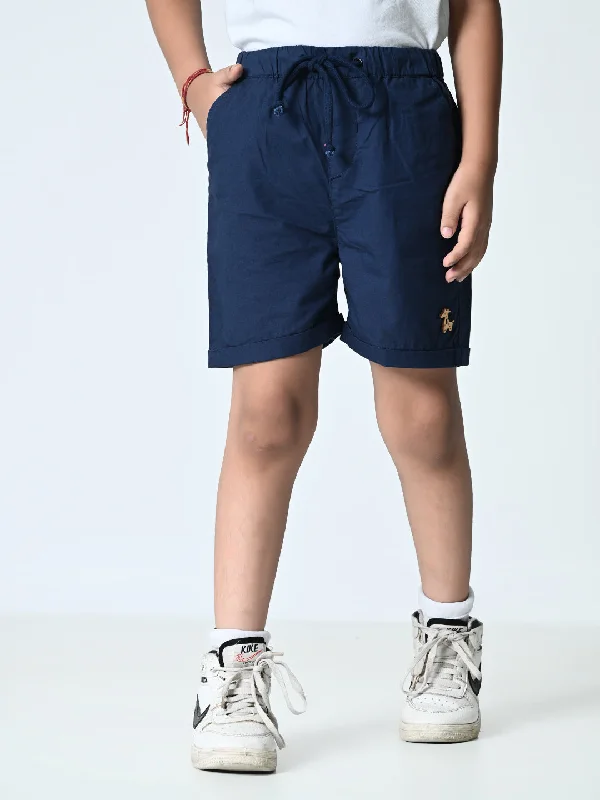 Boys Solid Cotton Shorts