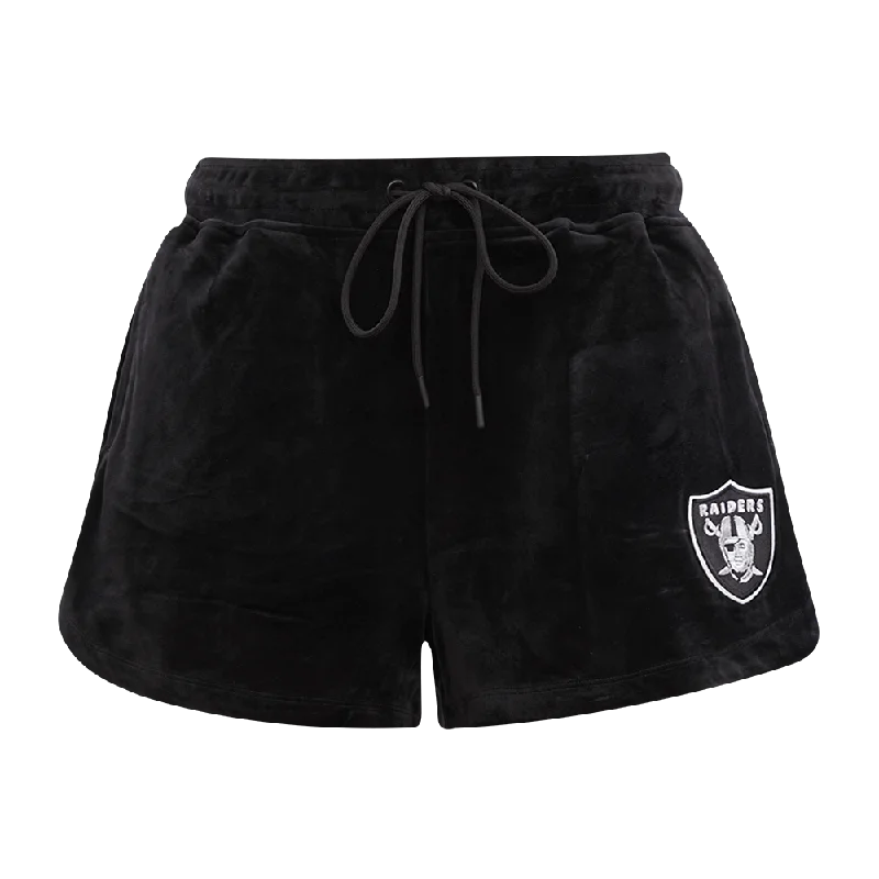 NFL LAS VEGAS RAIDERS CLASSIC WOMEN'S VELOUR SHORT (BLACK)