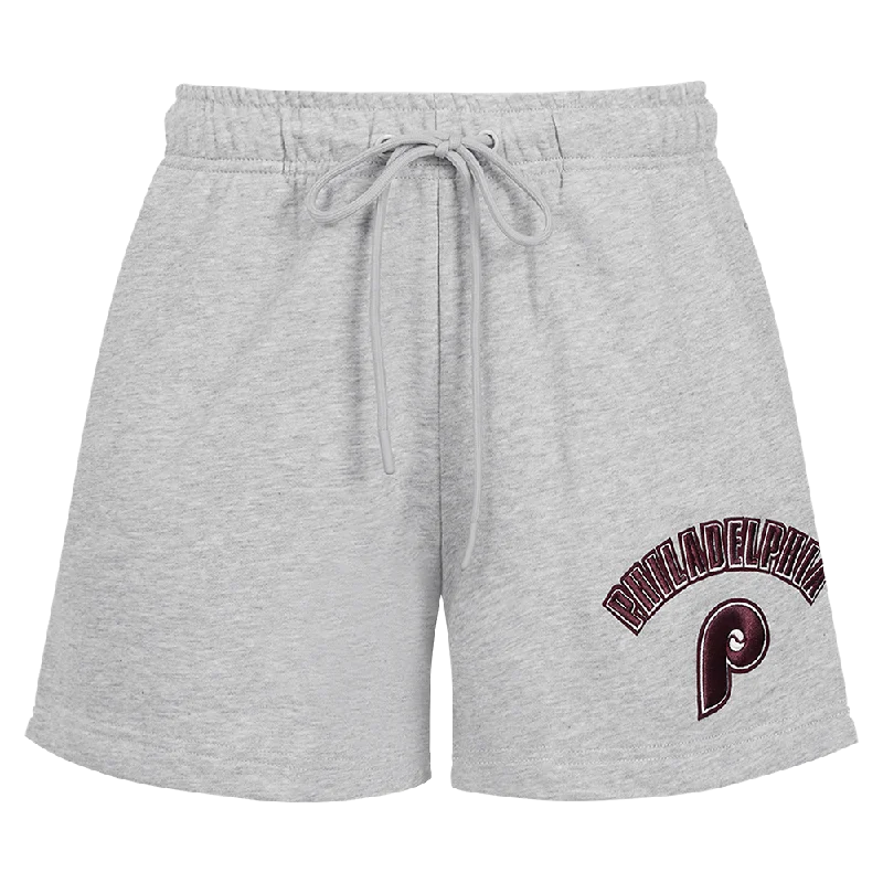 MLB PHILADELPHIA PHILLIES RETRO CLASSIC WOMEN'S SHORT (HEATHER GREY)