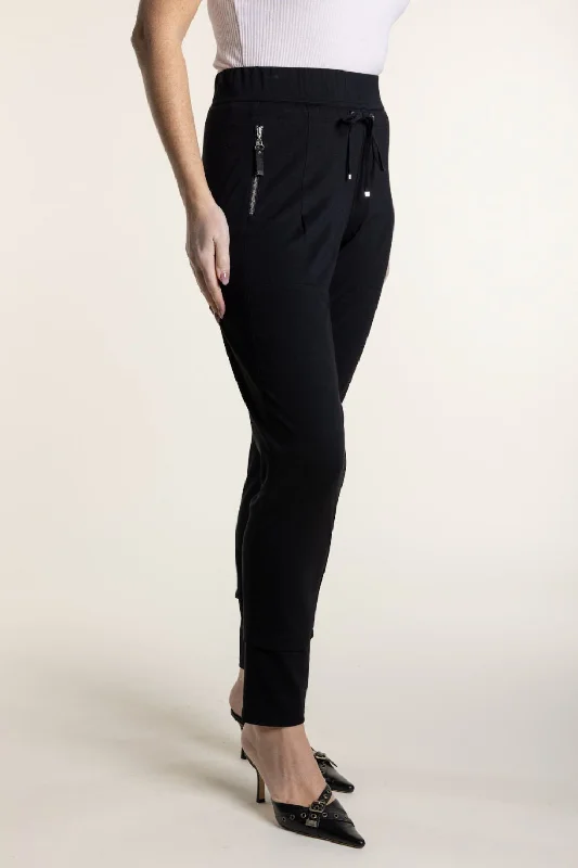 Ponte Panelled Legging | Black