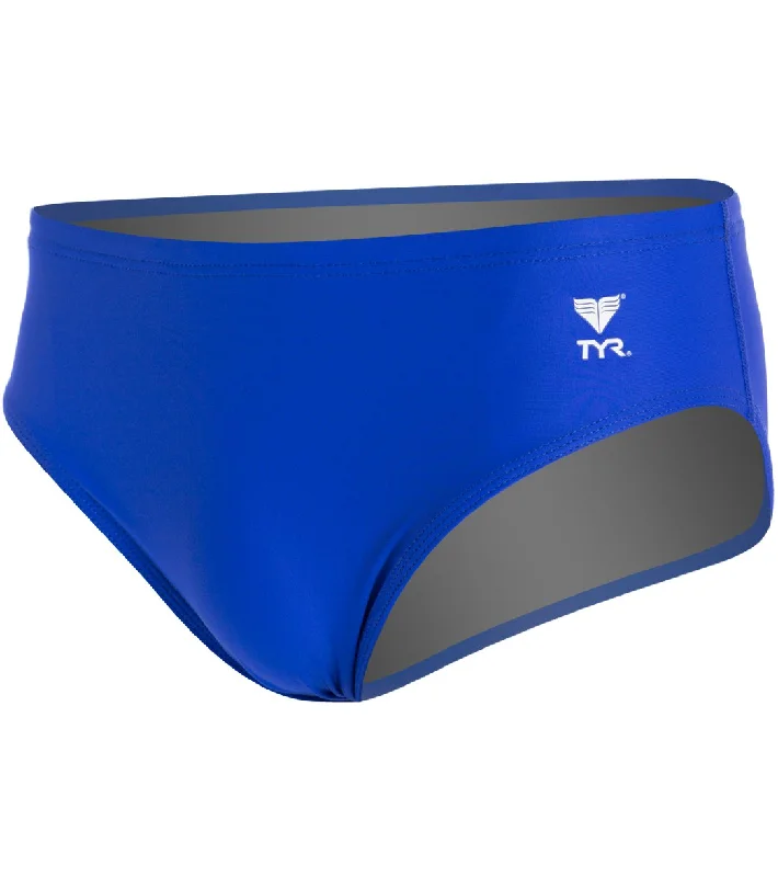 TYR Men's TYReco Solid Racer Brief Swimsuit Royal II