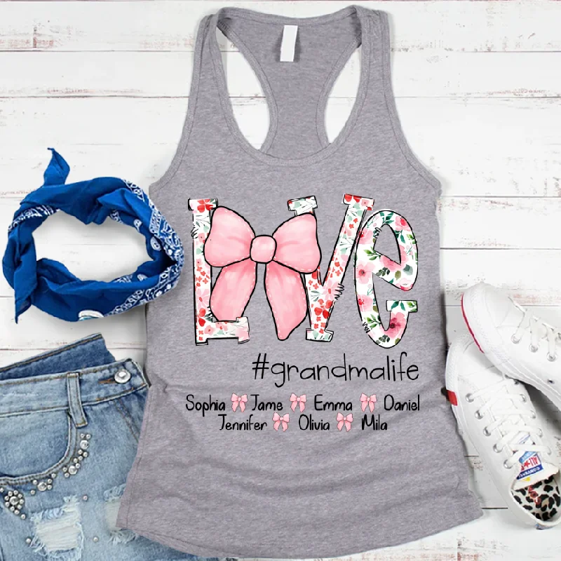 Love Grandma Life Flower Tank top