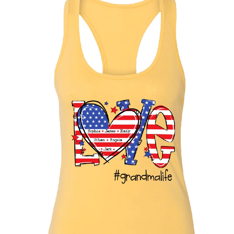 Love Grandmalife America And Grandkids  Tank top