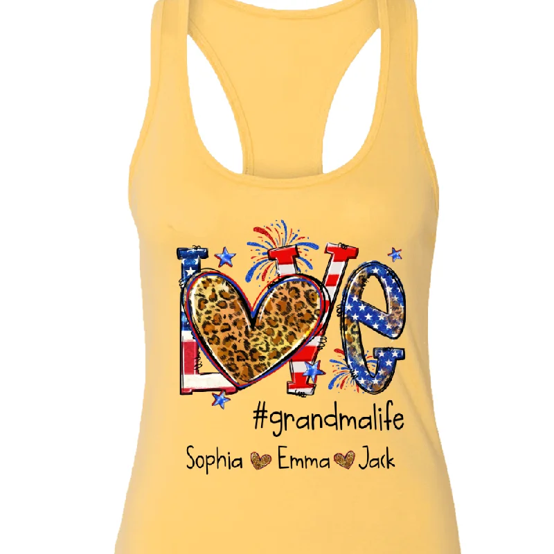 Love grandmalife leopard And Grandkids America Tank top