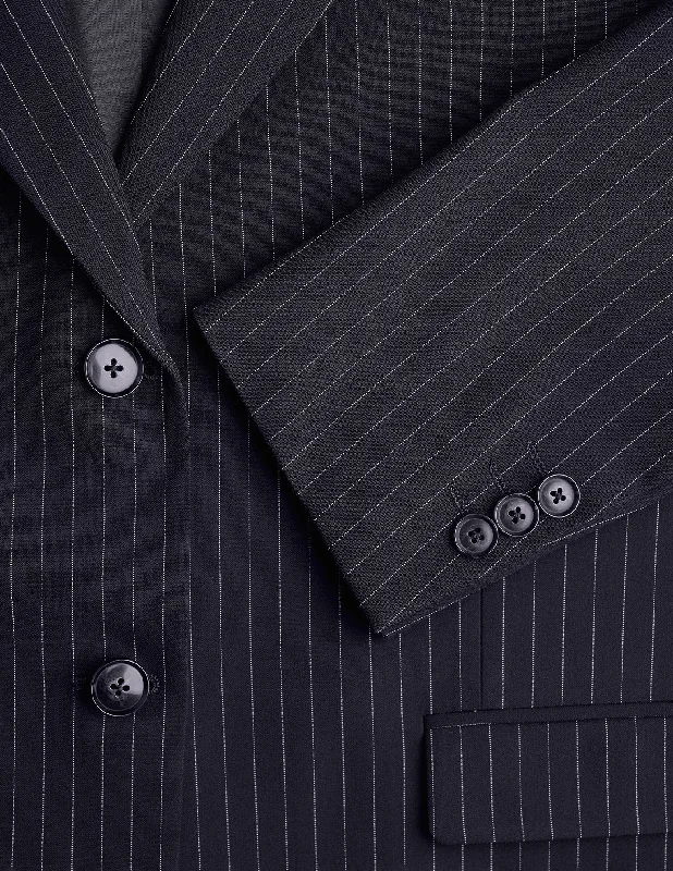 Essential Blazer Navy Pinstripe