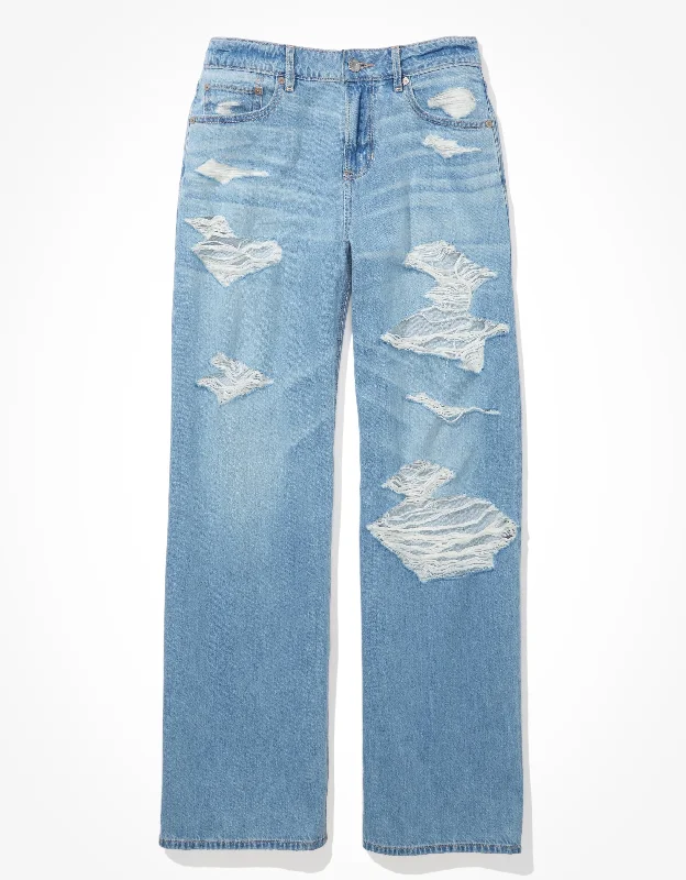 Price Drop Alert!AE Ripped Low-Rise Baggy Wide-Leg Jean