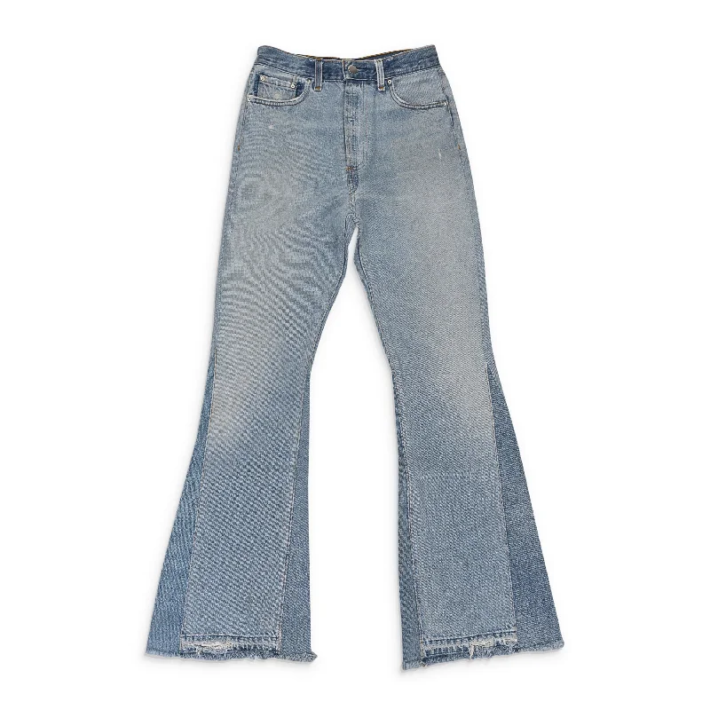 Hurry! While Supplies Last!Amiri Reconstructed Flare Jean Stack - Blue