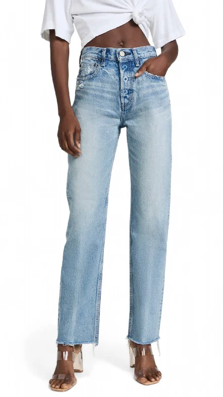 Enjoy Huge Discounts Now!Ashley Wide Straight Cut Jean In Light Wash-Blue