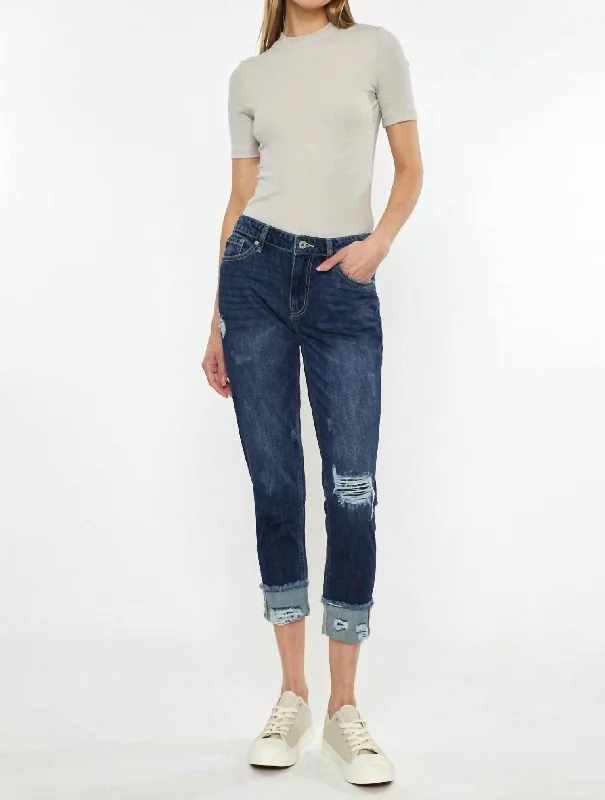 Hot Deals You Can’t Resist!Bernice High Rise Boyfriend Jeans In Medium Stone Wash