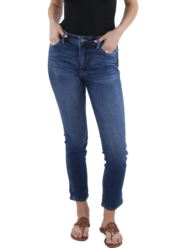 Save Up to 50% Off!Catherine Womens High Rise Whisker Wash Boyfriend Jeans