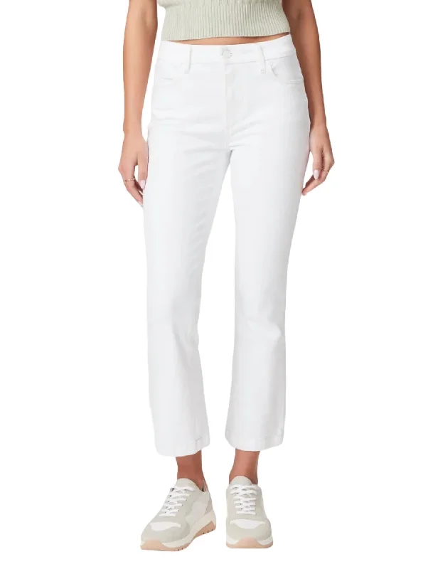 Get Ready to Save!Colette Crop Flare Jeans In Crisp White