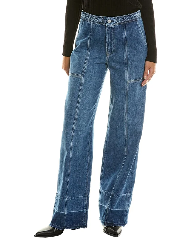 Amazing Prices You Can’t Resist!FRAME Denim Braided Waistband  Wide Leg Jean