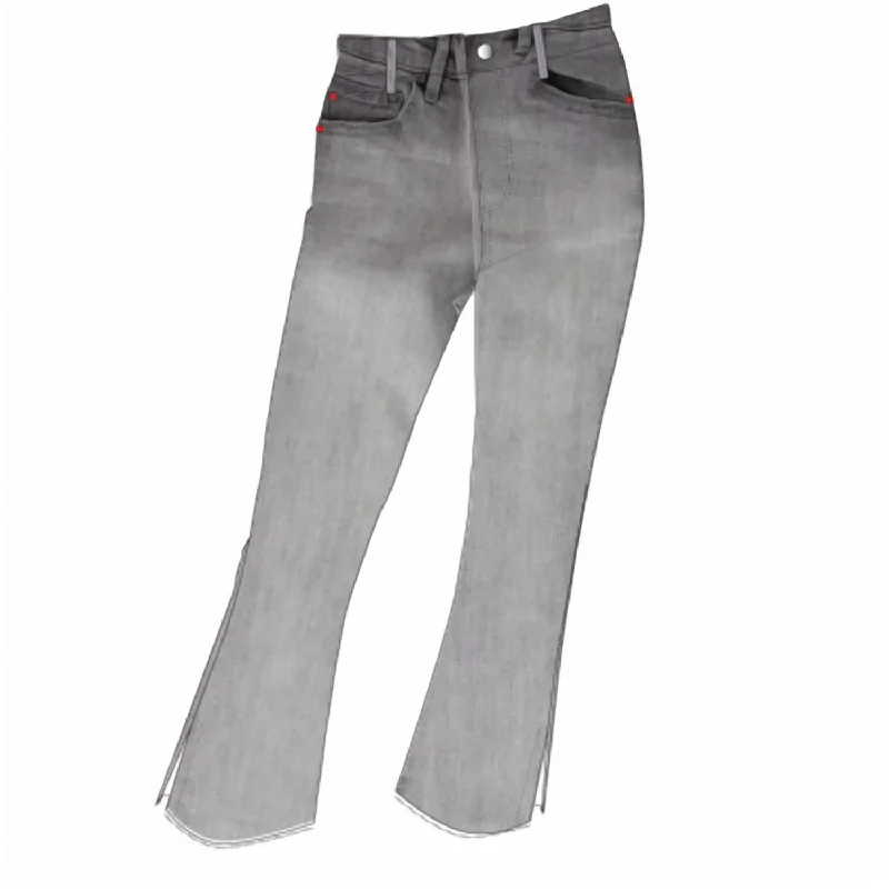 The Sale You’ve Been Waiting For!High Rise Frayed Hem Cropped Jeans In Grey