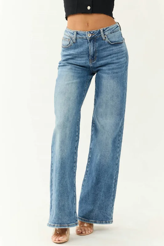 Shop Smart, Save Big!High Rise Super Wide Leg Jeans In Medium Wash