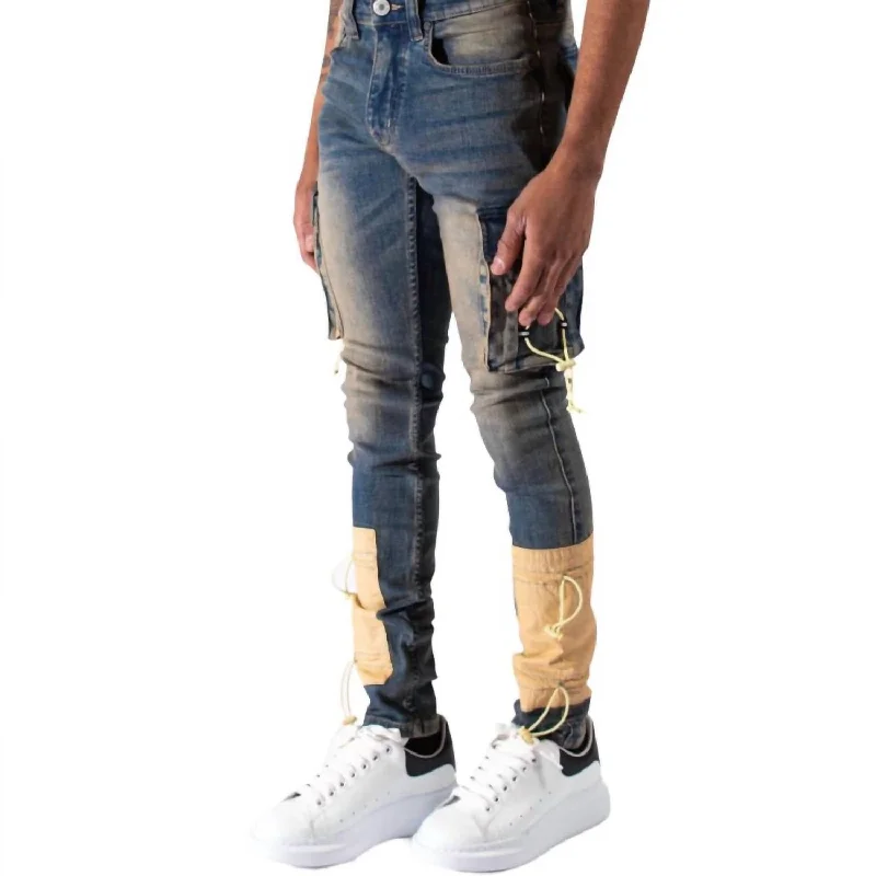 Don’t Wait – Shop Today!Infinity 8 Cargo Jeans In Indigo Earth Wash