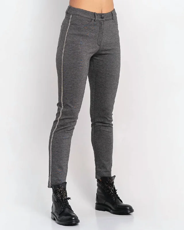 Your Shopping Spree Starts Here!Jean With Side Stripe In Grey