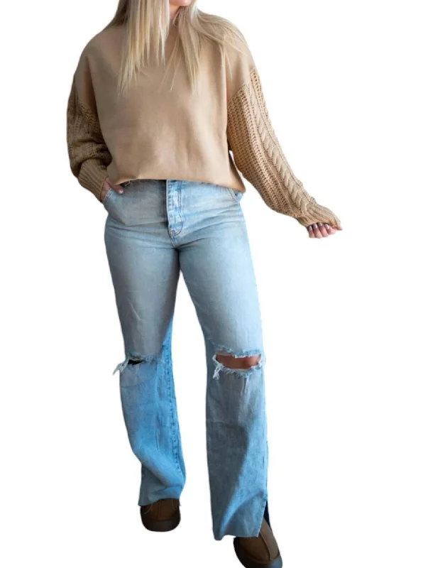 Time to Snag a Bargain!Lover Boy Wide Leg Jeans In Washed Blue