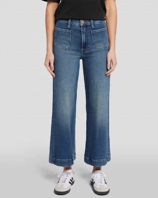 Your Dream Deal is Here!Luxe Vintage High Waist Cropped Jeans In Sea Level