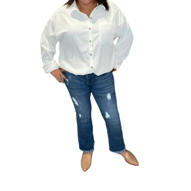 More Discounts, More Joy!Mid Rise Ankle Flare Jeans In Medium Blue