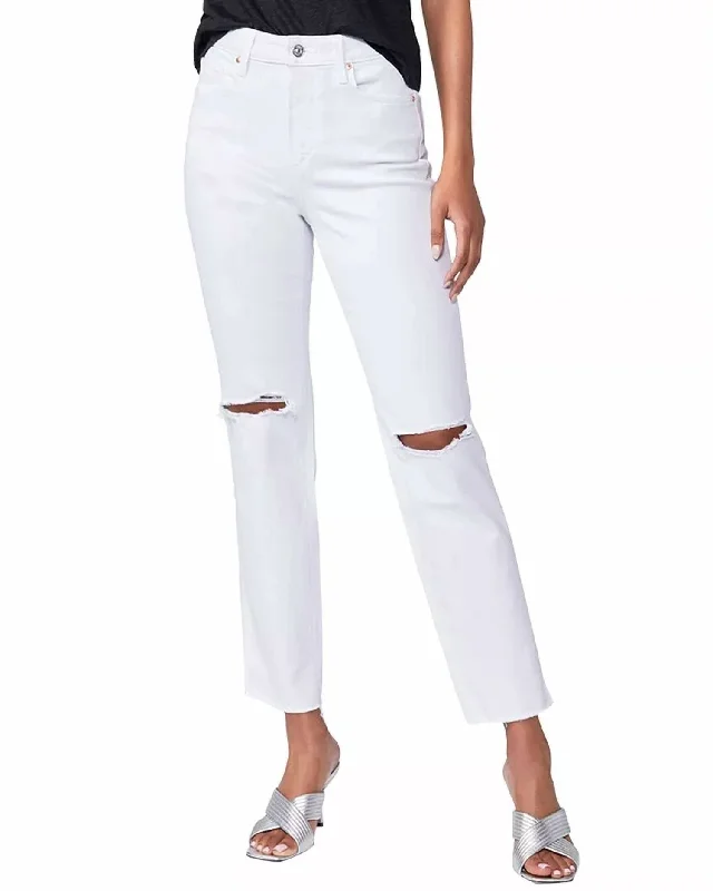 Best Offers of the Month!Noella High Rise Relaxed Straight Leg Jean In Soft Ecru Destructed