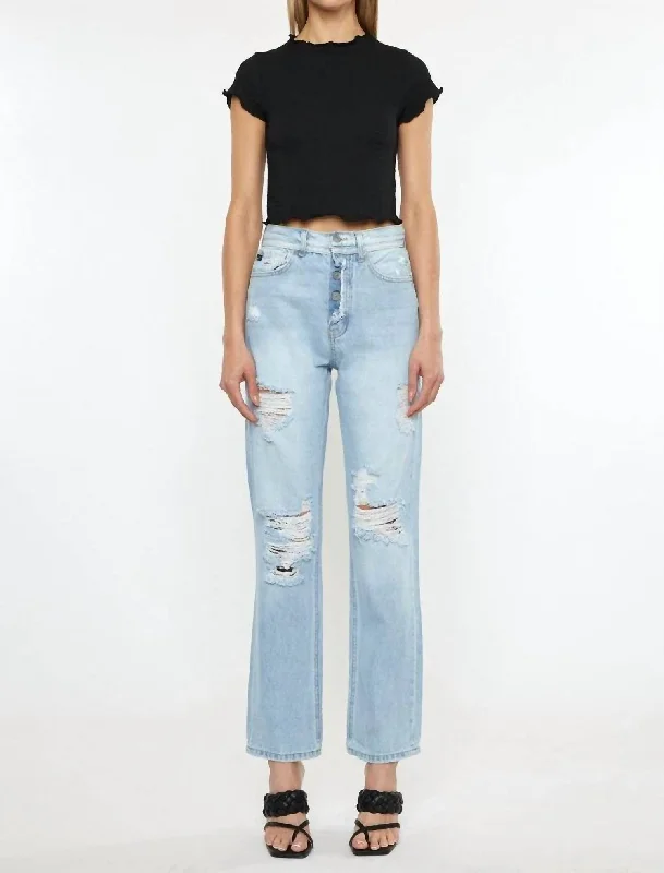 Stock Up and Save!Paula 90's Straight Fit Jeans In Light Wash