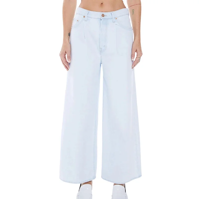 Hot Deals You Can’t Resist!Pleated Double Dip Puddle Jean In Blue Slushie