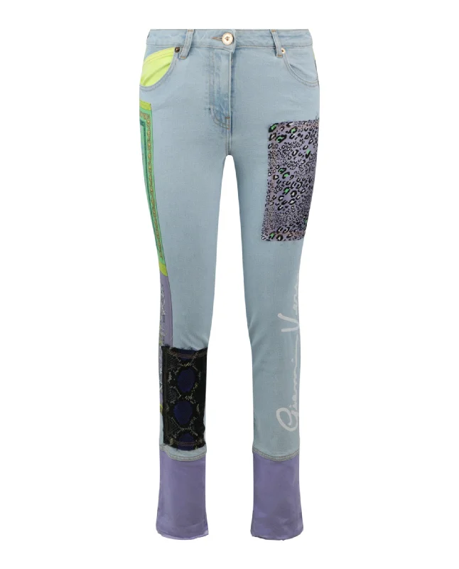 Enjoy Huge Discounts Now!Signature Patchwork Skinny Jeans
