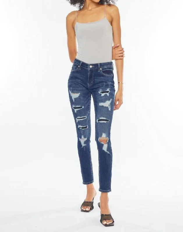 Lowest Prices Guaranteed!Tobie Mid Rise Super Skinny Jeans In Medium Stone Wash