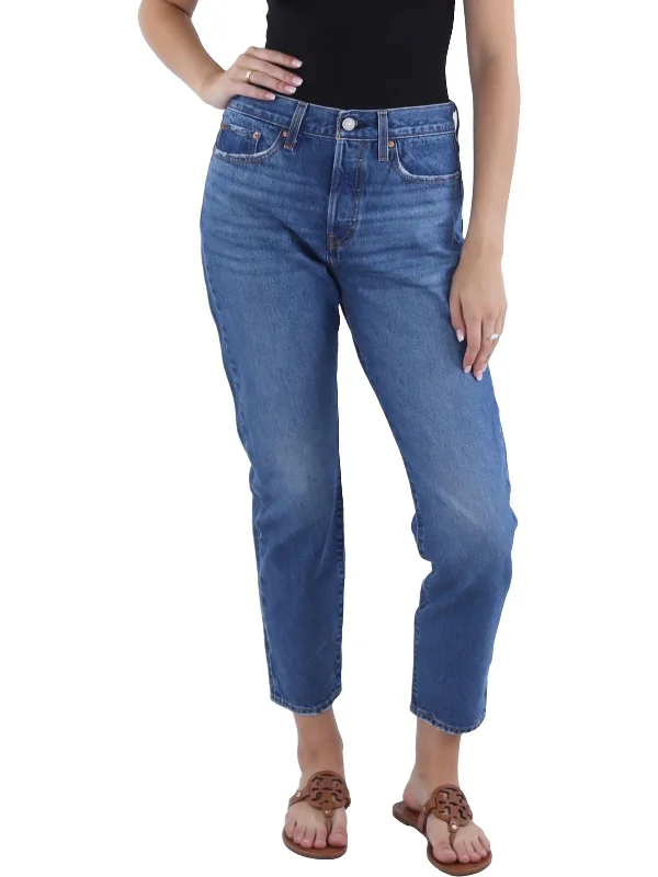 Special Discounts Inside!Wedgie Womens High Rise Medium Wash Tapered Leg Jeans