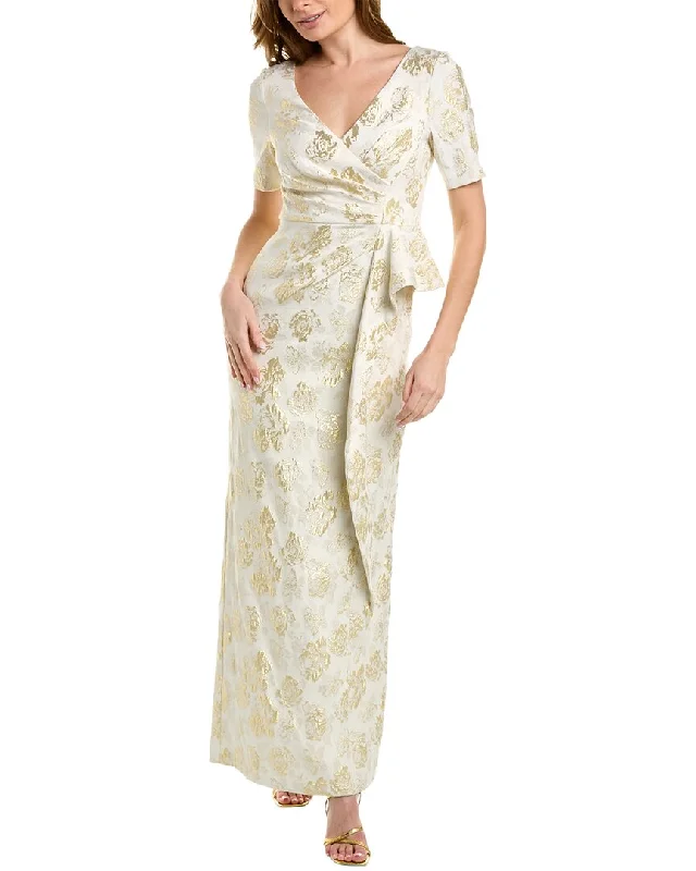 Today’s Deals, Tomorrow’s Regrets!Aidan Mattox V-Neck 3/4-Sleeve Gown
