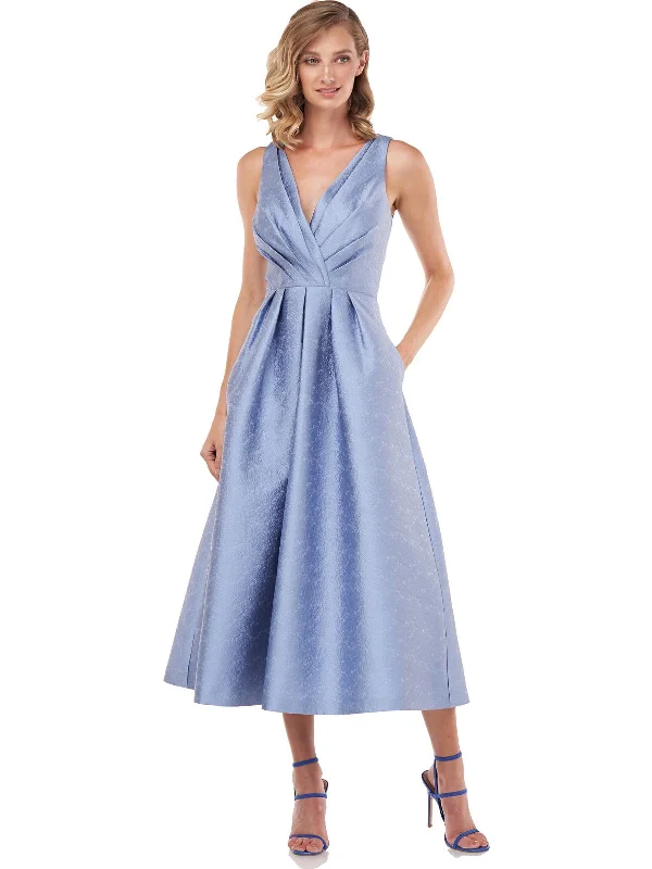 Enjoy Huge Discounts Now!Olivia Womens Shutter Pleat Maxi Evening Dress