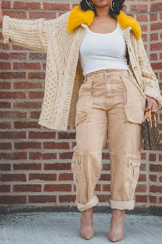 Your Favorite Items on Sale Now!Patchwork Simple Twist Knit Cardigan