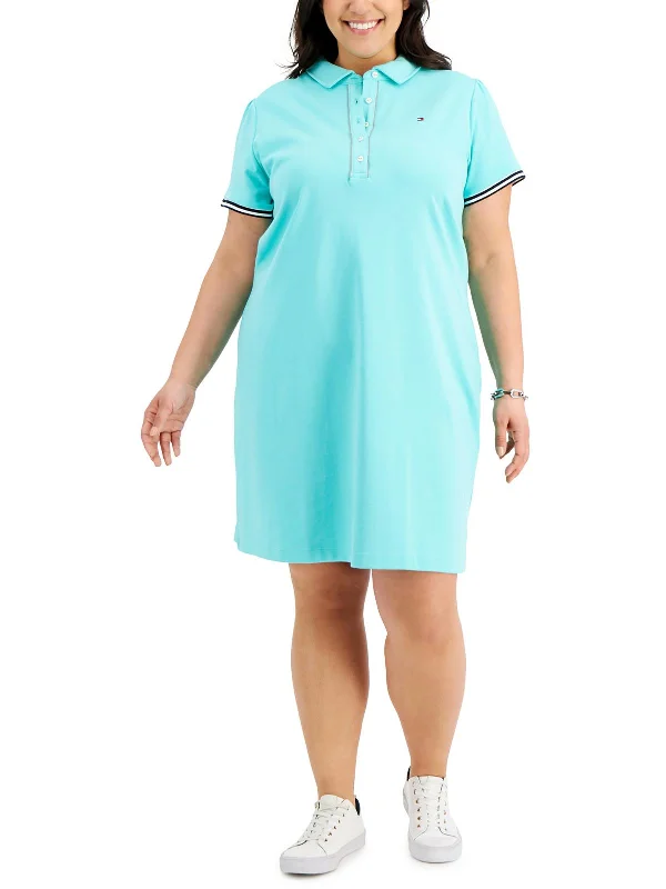 Your Best Deals Are Here!Plus Womens Cotton Knee T-Shirt Dress