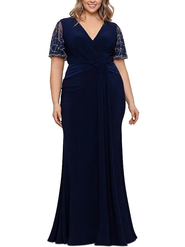 Save Money, Shop Happy!Plus Womens Embellished Maxi Evening Dress