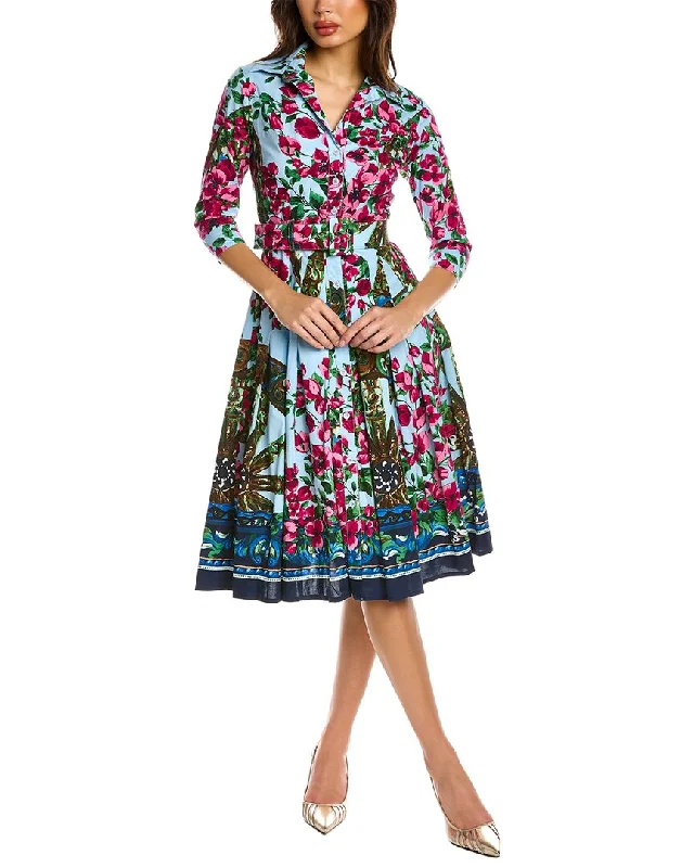 Crazy Discounts Inside!Samantha Sung Patricia Wool & Silk-Blend Shirtdress