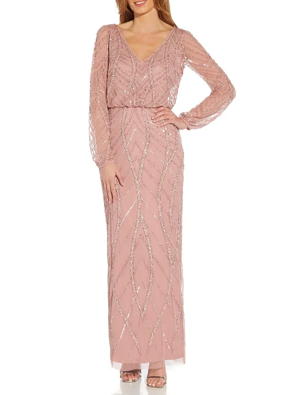 Hurry! While Supplies Last!Womens Beaded Maxi Evening Dress
