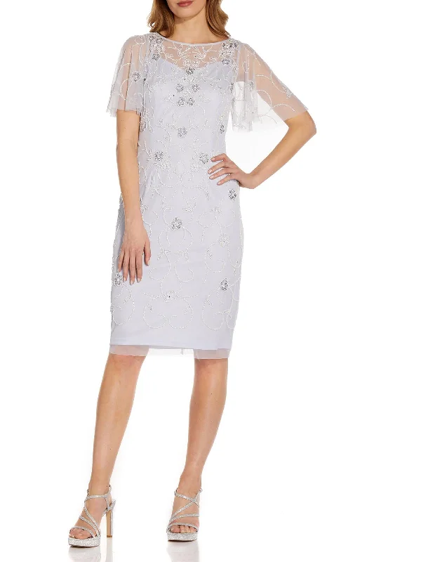 Unlock Huge Savings Now!Womens Burnout Midi Cocktail and Party Dress